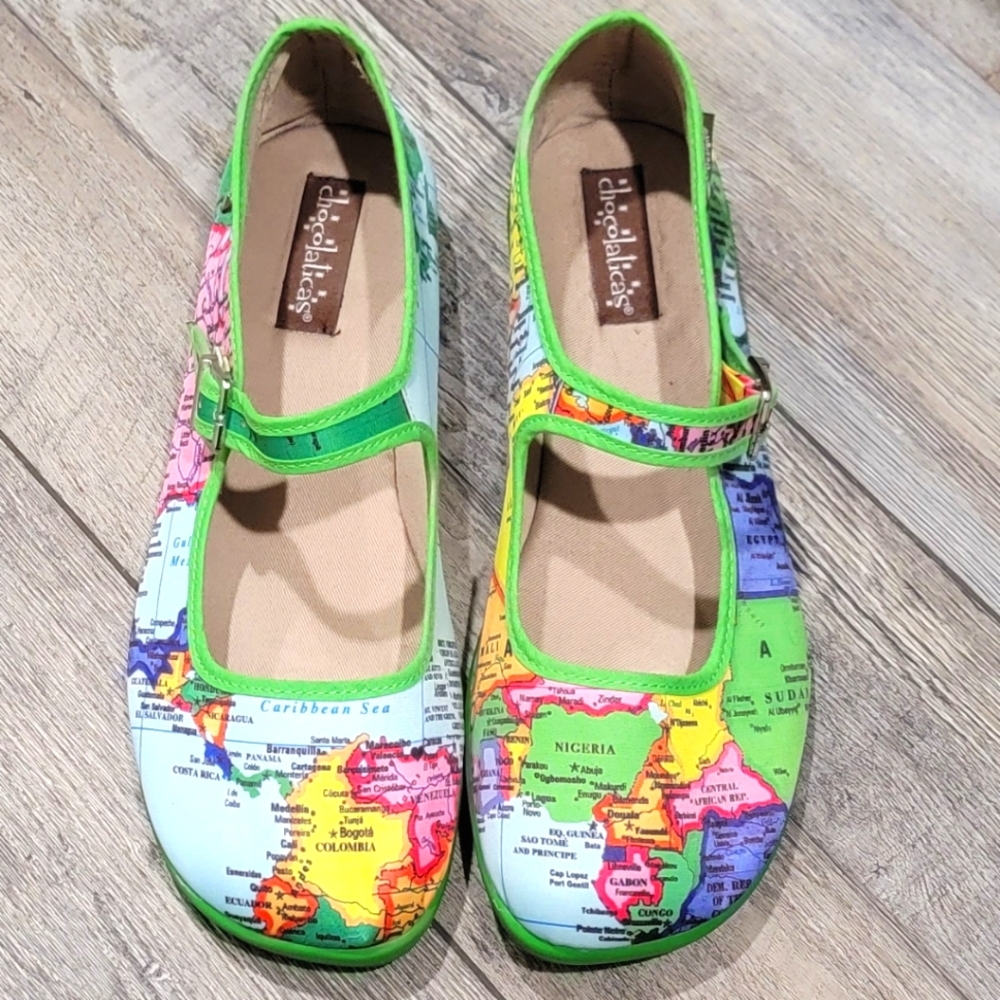 Hot Chocolate Design Chocolaticas Bon Voyage Mary Jane Flats